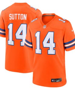 Courtland Sutton Denver Broncos  Mile High Collection 1977 Throwback Player Game Jersey  Orange