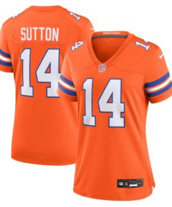 Courtland Sutton Denver Broncos  Women_s Mile High Collection 1977 Throwback Player Game Jersey  Orange