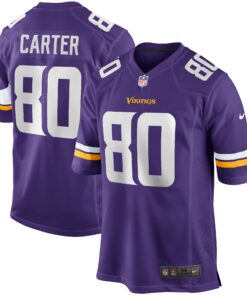 Cris Carter Minnesota Vikings  Game Retired Player Jersey  Purple