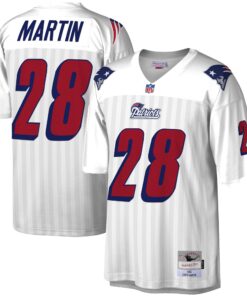 Curtis Martin New England Patriots Mitchell amp Ness Legacy Replica Jersey  White