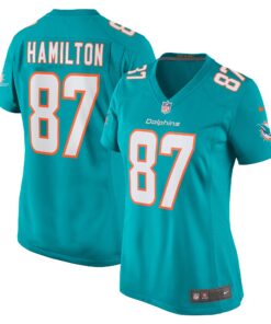 DaeSean Hamilton Miami Dolphins  Women_s Home Game Player Jersey  Aqua