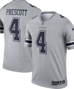 Dak Prescott Dallas Cowboys  Inverted Legend Jersey  Gray