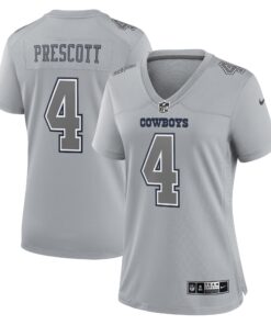Dak Prescott Dallas Cowboys  Women_s Atmosphere Fashion Game Jersey  Gray