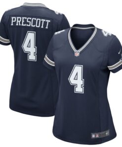 Dak Prescott Dallas Cowboys  Women_s Game Team Jersey  Navy