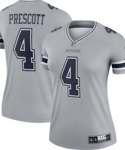Dak Prescott Dallas Cowboys  Women_s Inverted Legend Jersey  Gray