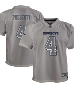 Dak Prescott Dallas Cowboys  Youth Atmosphere Game Jersey  Gray
