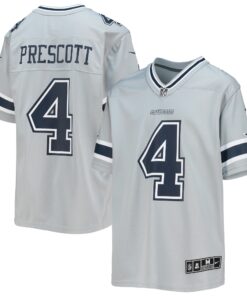 Dak Prescott Dallas Cowboys  Youth Inverted Team Game Jersey  Silver
