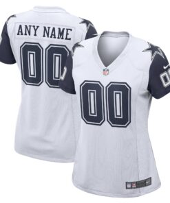 Dallas Cowboys  Women_s Alternate Custom Game Jersey  White