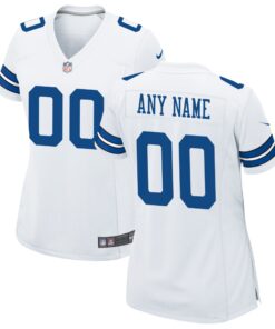 Dallas Cowboys  Women_s Custom Game Jersey  White