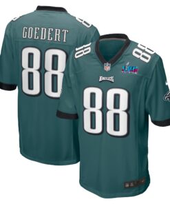 Dallas Goedert Philadelphia Eagles  Super Bowl LVII Patch Game Jersey  Midnight Green