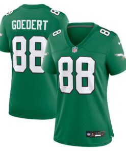 Dallas Goedert Philadelphia Eagles  Women_s Alternate Game Jersey  Kelly Green
