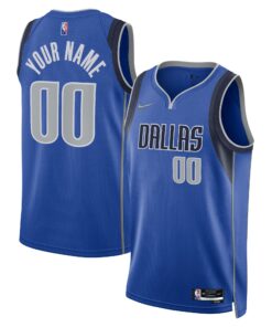 Dallas Mavericks 202122 Diamond Swingman Custom Jersey - Icon Edition - Blue