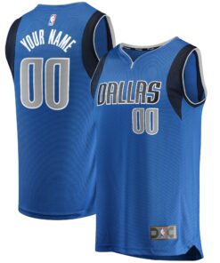 Dallas Mavericks Fanatics Youth Fast Break Custom Replica Jersey Blue - Icon Edition