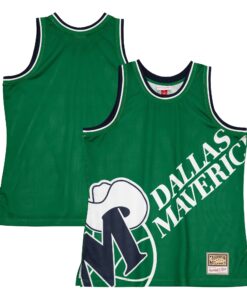  Dallas Mavericks Mitchell &amp Ness Hardwood Classics Blown Out Fashion Jersey - Green