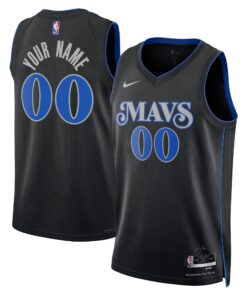  Dallas Mavericks Unisex 202324 Custom Swingman Jersey - Black - City Edition