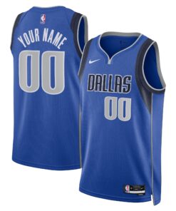 Dallas Mavericks Unisex Swingman Custom Jersey Blue - Icon Edition