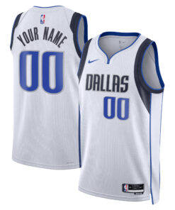 Dallas Mavericks Unisex Swingman Custom Jersey White - Association Edition