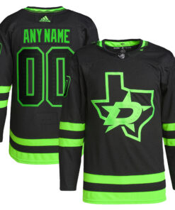  Dallas Stars  Alternate  Primegreen Authentic Custom Jersey  Black