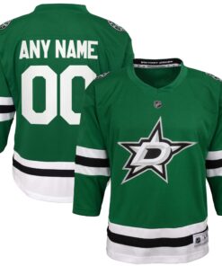 Dallas Stars Youth Home Replica Custom Jersey  Green