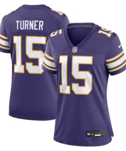 Dallas Turner Minnesota Vikings  Women_s Alternate Game Jersey   Purple