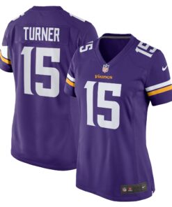 Dallas Turner Minnesota Vikings  Women_s Game Jersey   Purple
