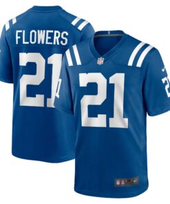Dallis Flowers Indianapolis Colts  Game Jersey   Royal