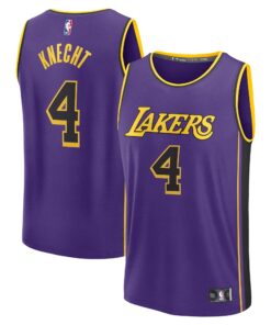 Dalton Knecht Los Angeles Lakers Fanatics Fast Break Replica Player Jersey - Statement Edition - Purple