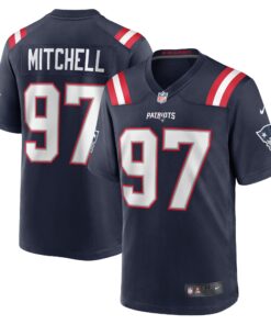DaMarcus Mitchell New England Patriots  Game Player Jersey  Navy