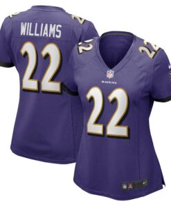 Damarion Williams Baltimore Ravens  Women_s Player Game Jersey  Purple