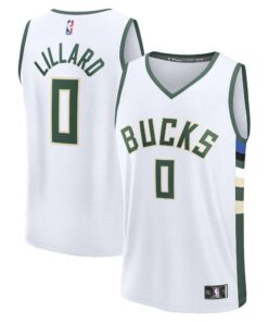 Damian Lillard Milwaukee Bucks Fanatics Fast Break Replica Player Jersey - Association Edition - White