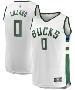 Damian Lillard Milwaukee Bucks Fanatics Men's Fast Break Player Jersey - Association Edition - White