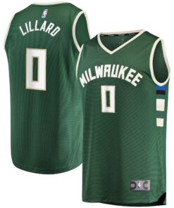 Damian Lillard Milwaukee Bucks Fanatics Men's Fast Break Player Jersey - Icon Edition - Hunter Green