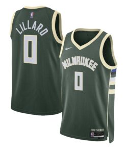 Damian Lillard Milwaukee Bucks Unisex Swingman Jersey - Icon Edition - Hunter Green