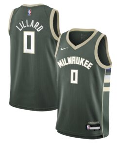 Damian Lillard Milwaukee Bucks Youth Swingman Jersey - Icon Edition - Hunter Green