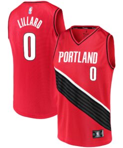 Damian Lillard Portland Trail Blazers Fanatics Fast Break Replica Jersey - Statement Edition - Red