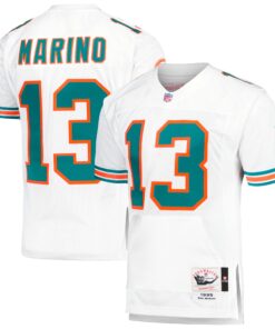 Dan Marino Miami Dolphins 1995 Mitchell amp Ness Authentic Throwback Retired Player PocketnbspJersey  White