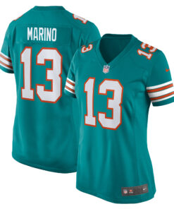 Dan Marino Miami Dolphins  Women_s Retired Player Jersey  Aqua