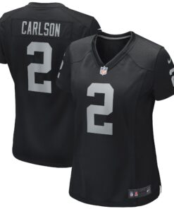 Daniel Carlson Las Vegas Raiders  Women_s Player Game Jersey  Black