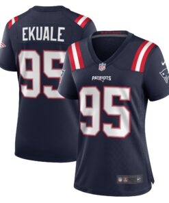 Daniel Ekuale New England Patriots  Women_s Game Player Jersey  Navy