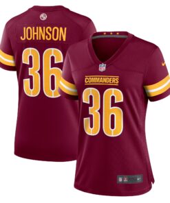 Danny Johnson Washington Commanders  Women_s  Game Jersey   Burgundy