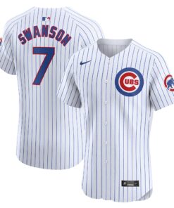 Dansby Swanson Chicago CubsHome Elite Player Jersey  White