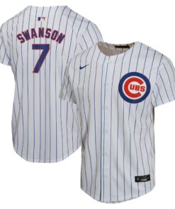 Dansby Swanson Chicago CubsYouth Home Game Player Jersey  White