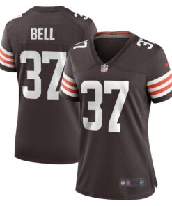 D_Anthony Bell Cleveland Browns  Women_s Game Player Jersey  Brown