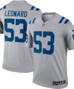 Darius Leonard Indianapolis Colts  Inverted Legend Jersey  Gray