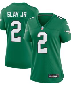 Darius Slay Philadelphia Eagles  Women_s Player Jersey  Kelly Green