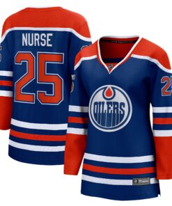 Darnell Nurse Edmonton Oilers Fanatics Women_s Home Breakaway Player Jersey  Royal
