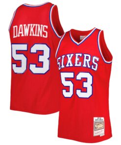 Darryl Dawkins Philadelphia 76ers Mitchell &amp Ness Hardwood Classics 197980 Swingman Jersey - Red
