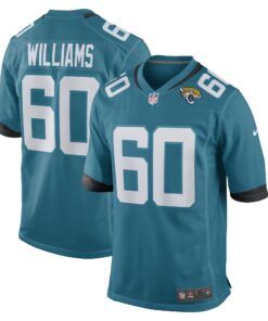 Darryl Williams Jacksonville Jaguars  Game Player Jersey  Teal