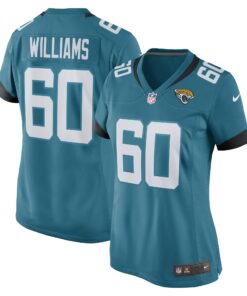 Darryl Williams Jacksonville Jaguars  Women_s Game Player Jersey  Teal