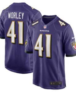 Daryl Worley Baltimore Ravens  Game Player Jersey  Purple